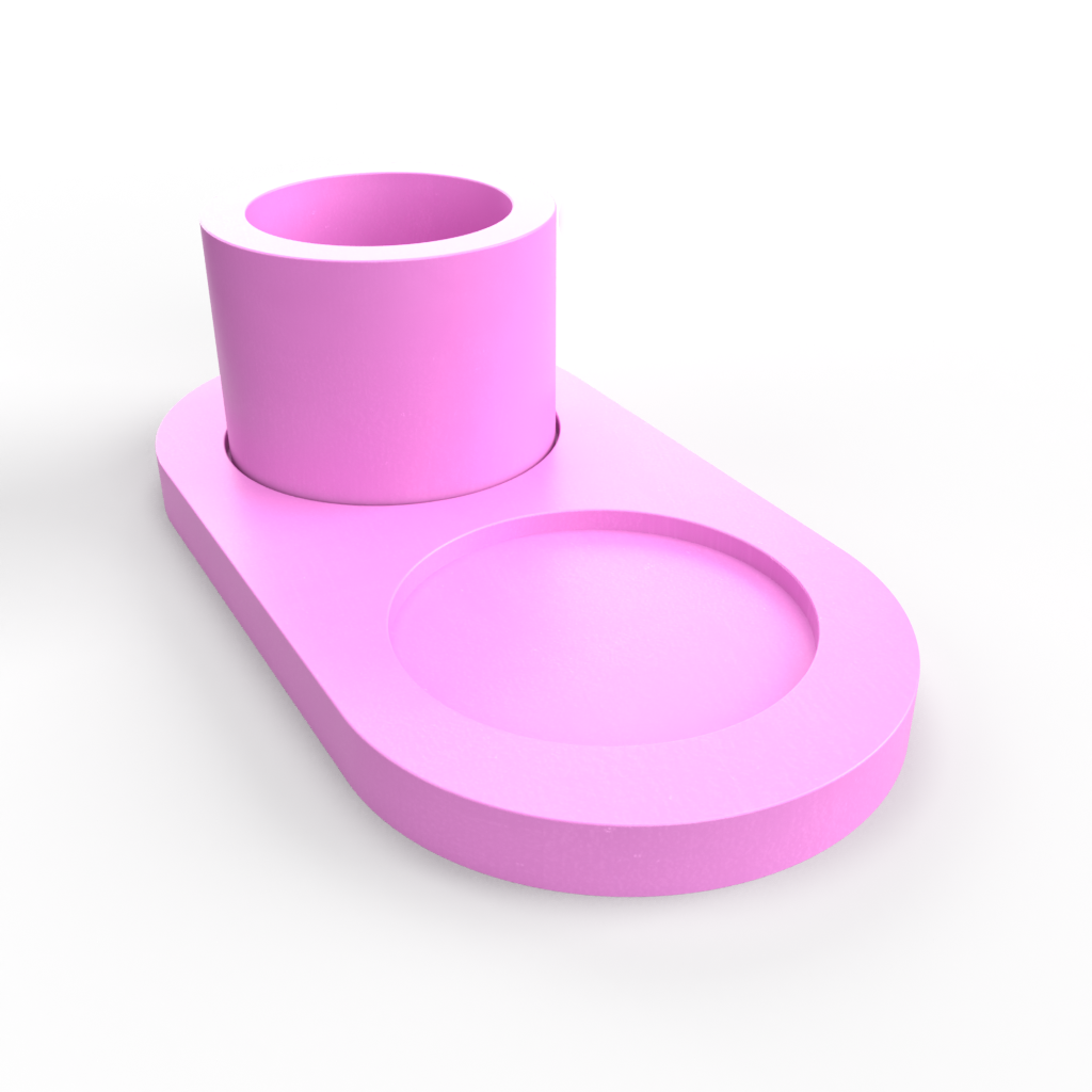 Two Slot Pinch Pot Tray Mold - Straight Pot