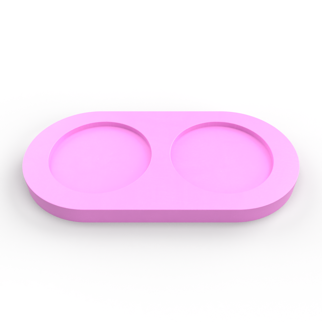 Two Slot Pinch Pot Tray Mold - Straight Pot