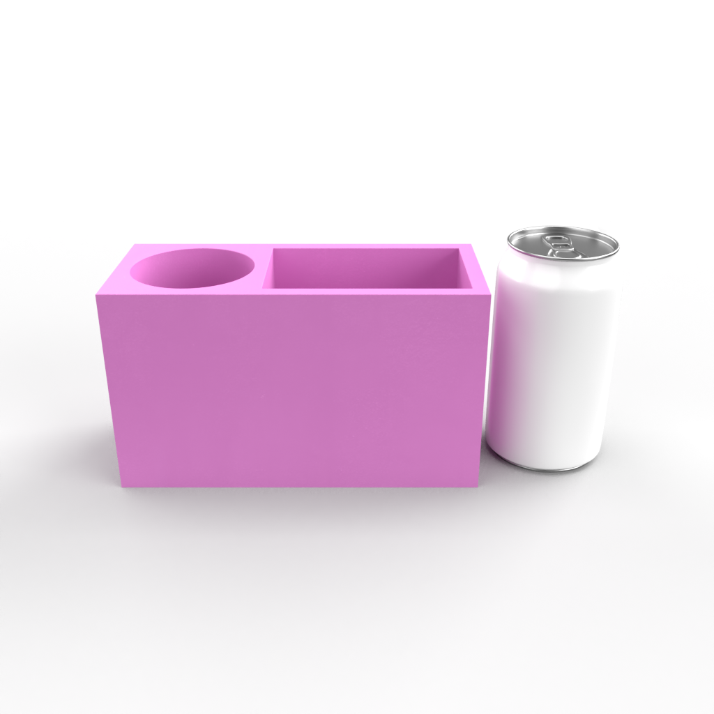 Two Section, Rectangular Pen Pot/ Utensil Holder Mold