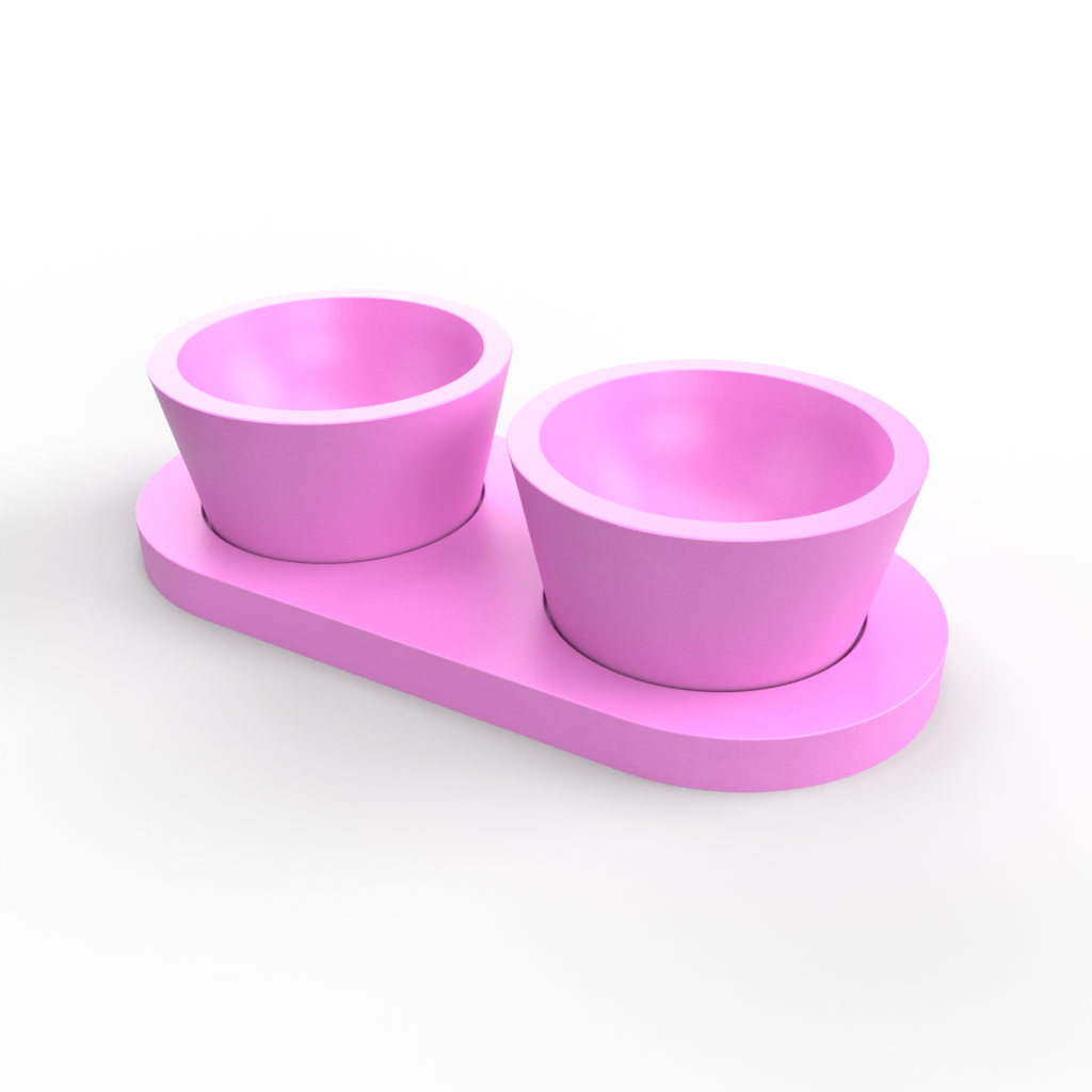 Two Slot Pinch Pot Tray Mold - Sloped Pot