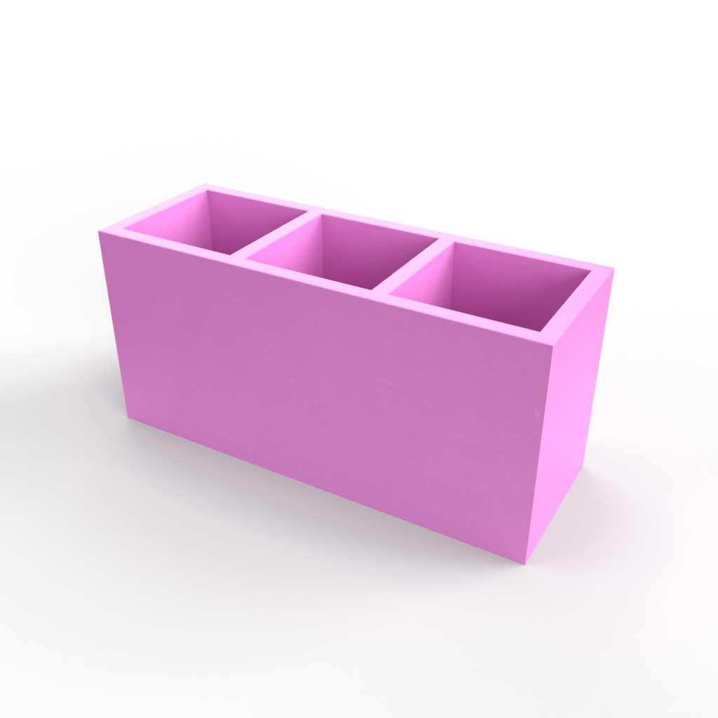 Square Design Pen Pot/ Utensil Holder Mold Set