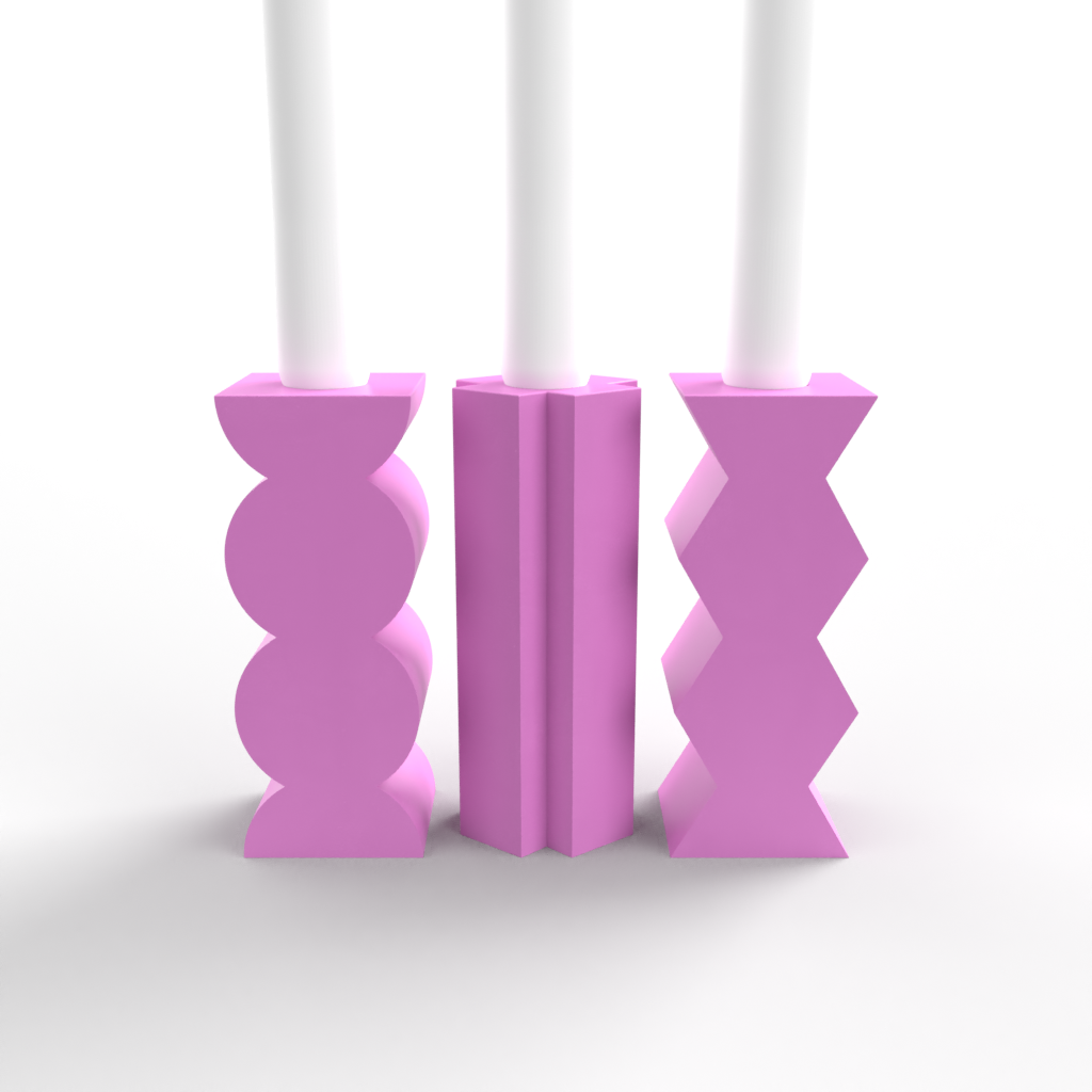 Geometric Candle Holder Mold Set