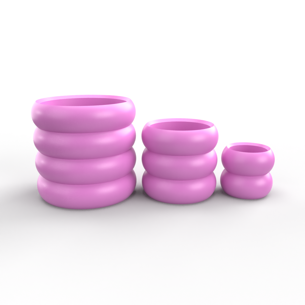 Bubble Design Plant Pot Mold Set