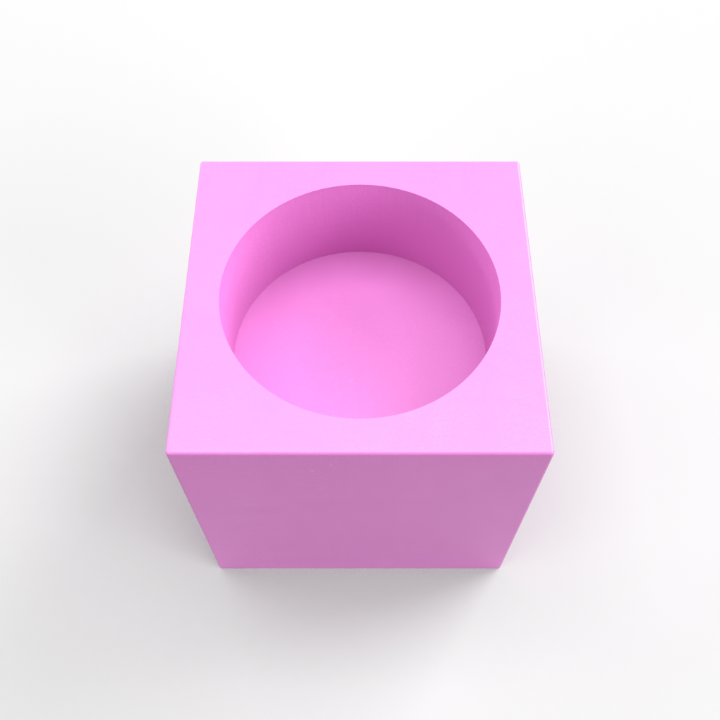 50mm Cube Shaped Tealight Holder Mold