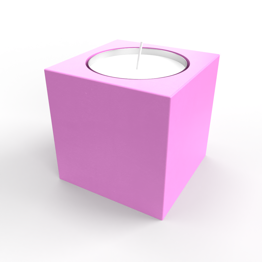 50mm Cube Shaped Tealight Holder Mold