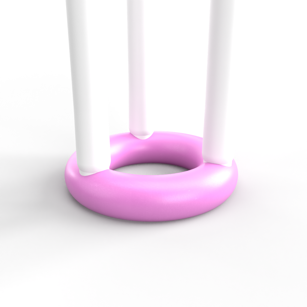 Three Slot Doughnut Shape Candle Holder Mold