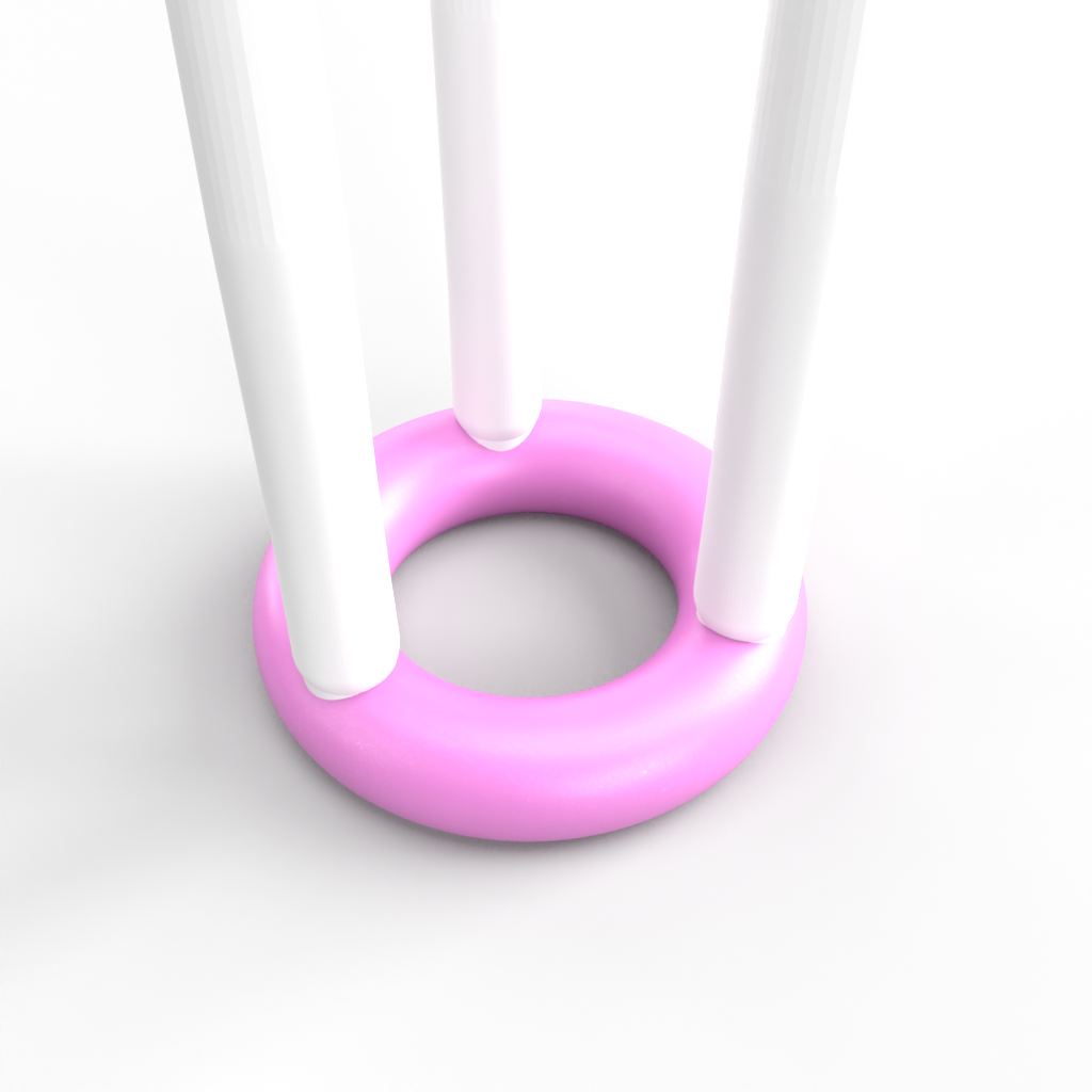 Three Slot Doughnut Shape Candle Holder Mold