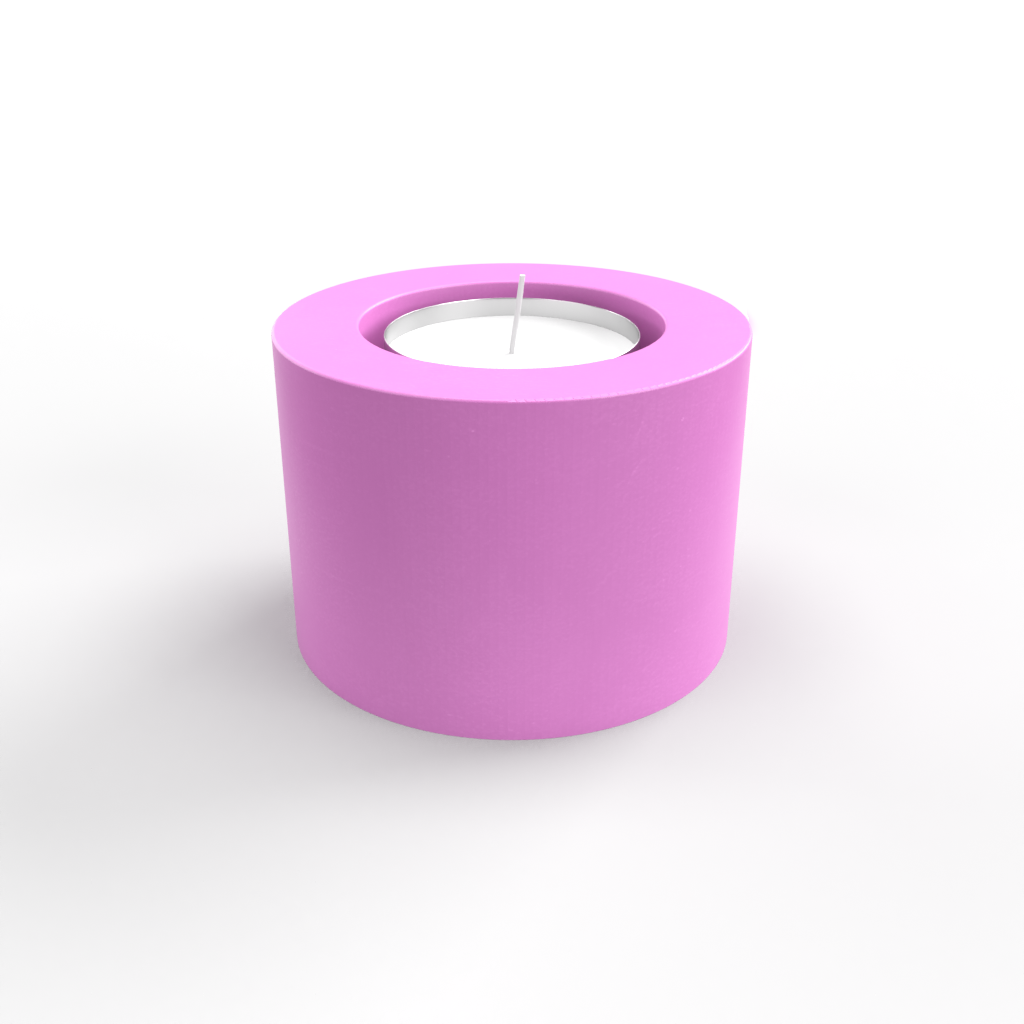 Round Pillar Tealight Holder Mold Set