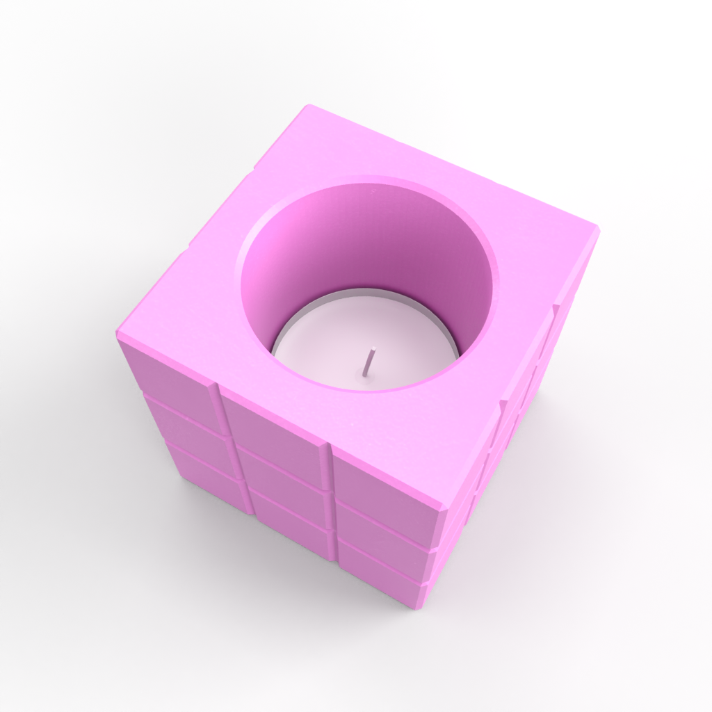 Rubiks Cube Tealight Holder Mold