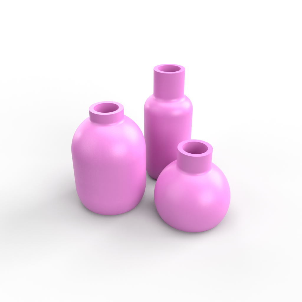 Small Rounded Bud Vase Mold 1