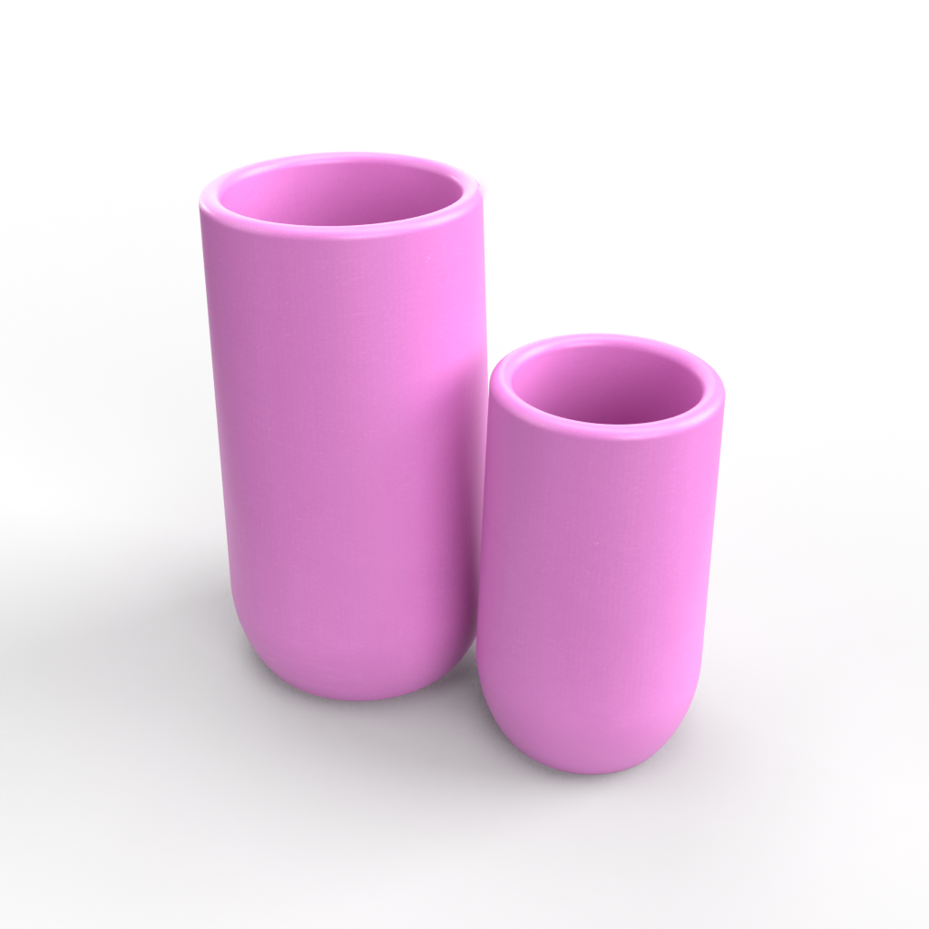 120mm Smooth Curved Small Holder/ Pen Pot Mold