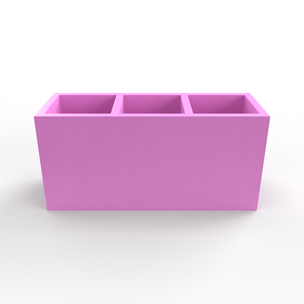 Square Design Pen Pot/ Utensil Holder Mold Set