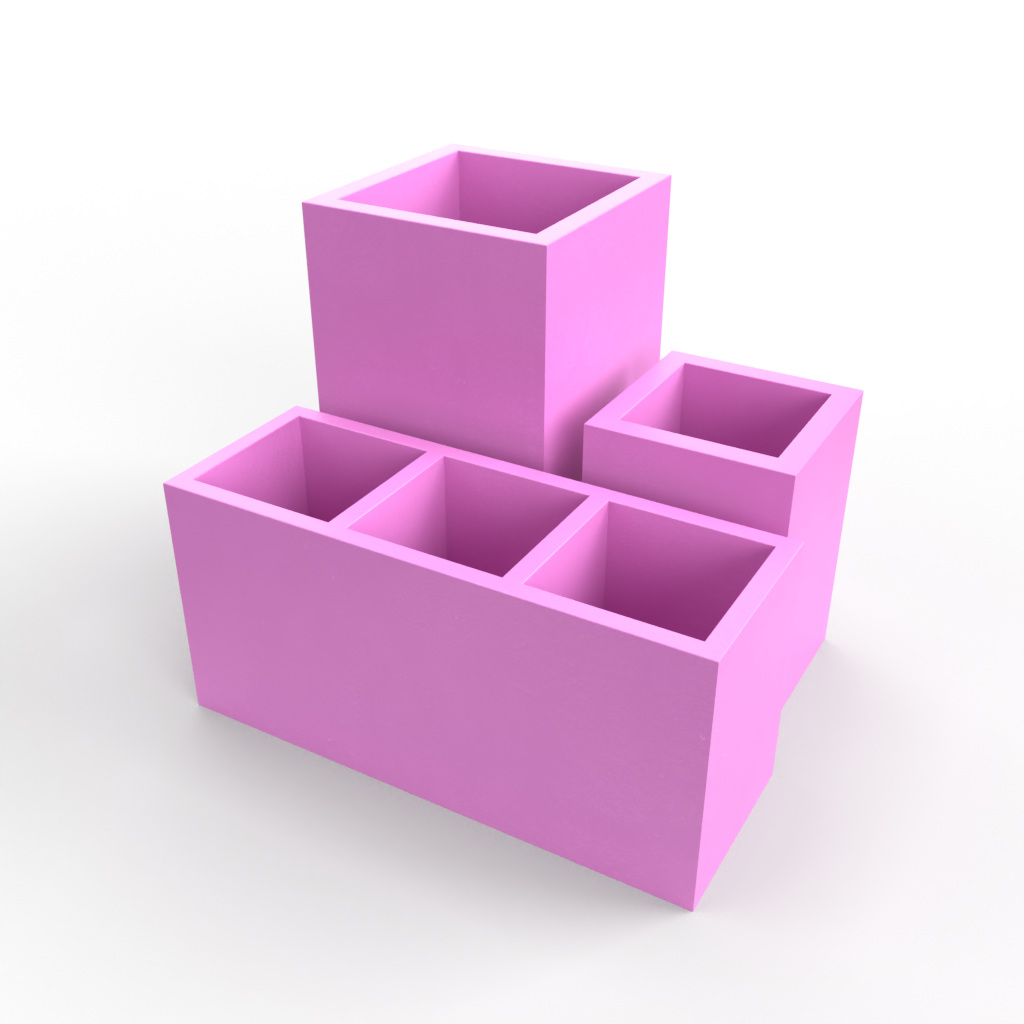 75mm Square Small Holder/ Pen Pot Mold