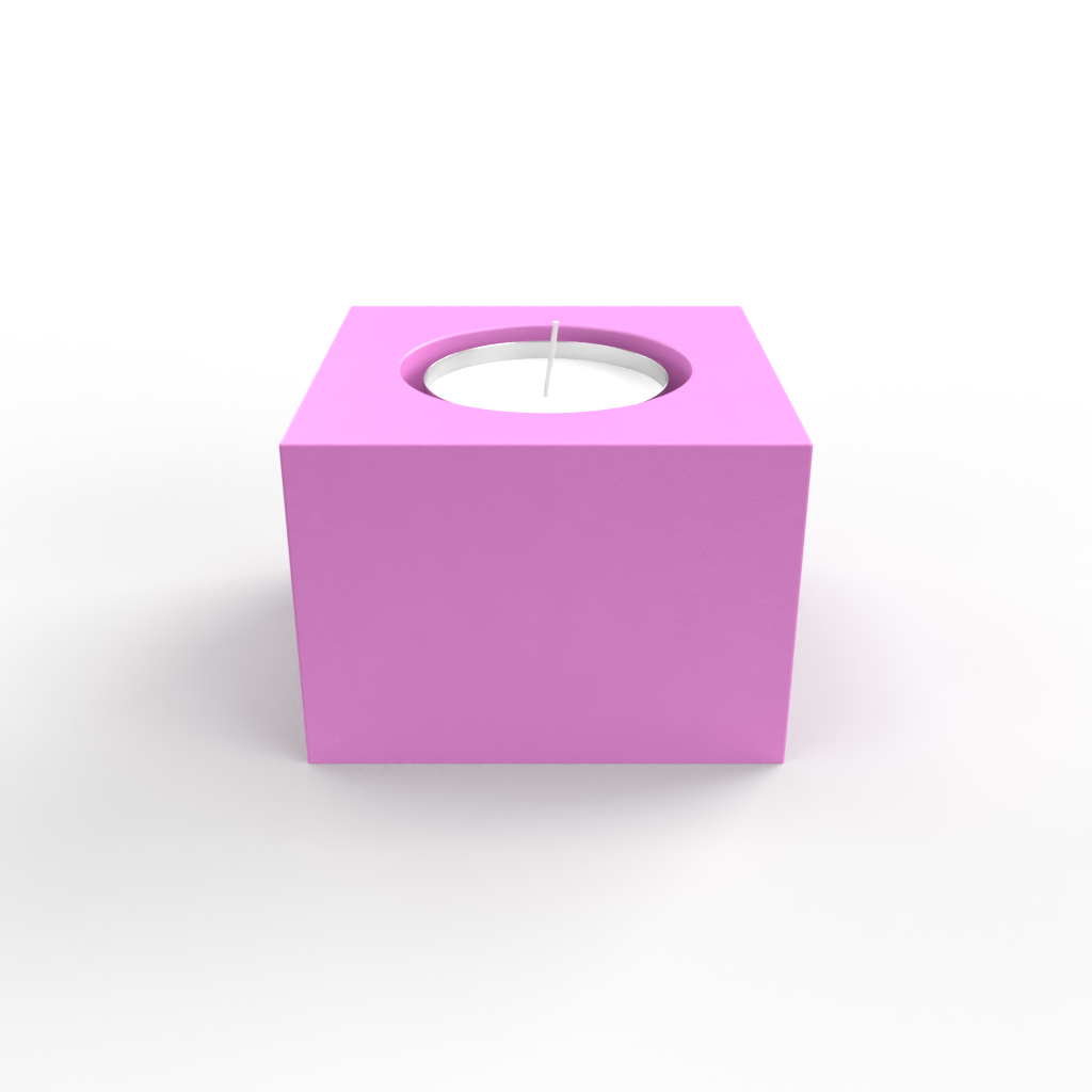 Square Pillar Tealight Holder Mold Set
