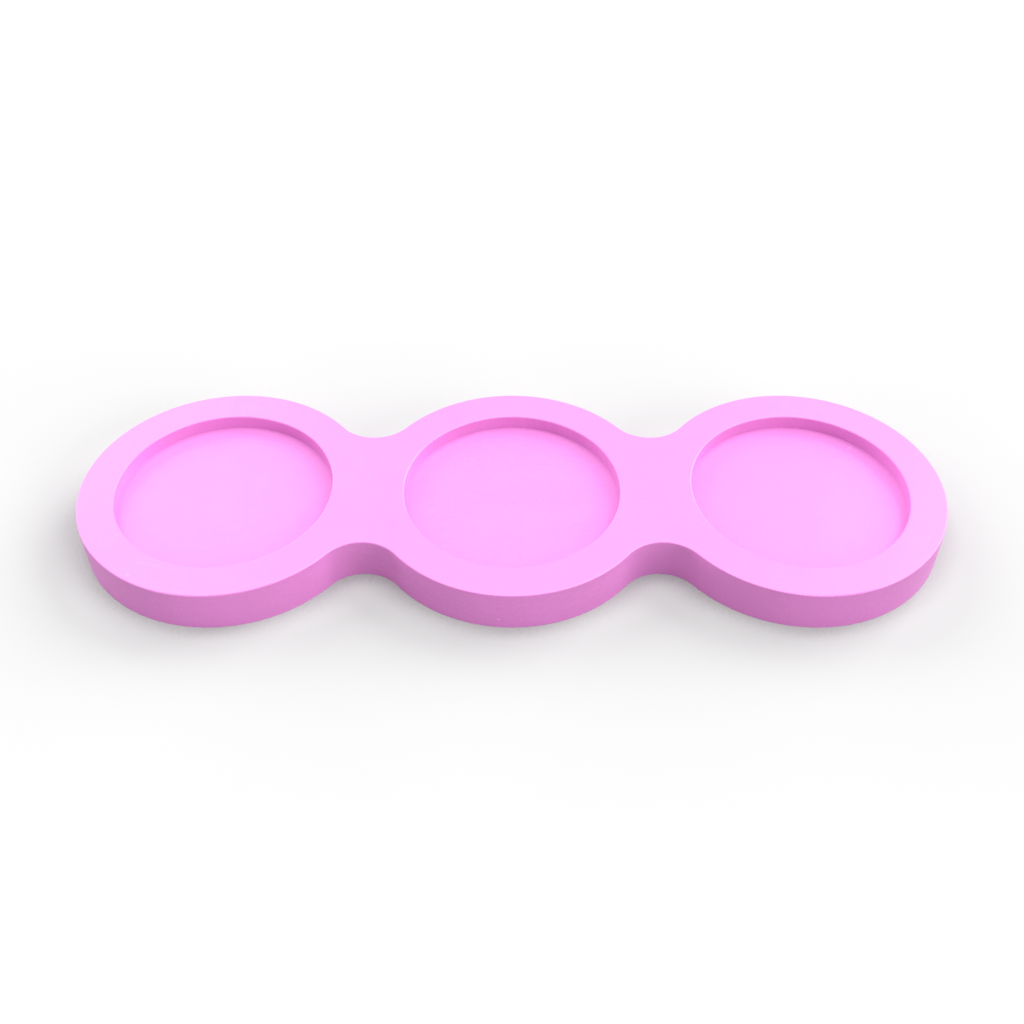 Three Slot, Wiggle, Pinch Pot Tray Mold