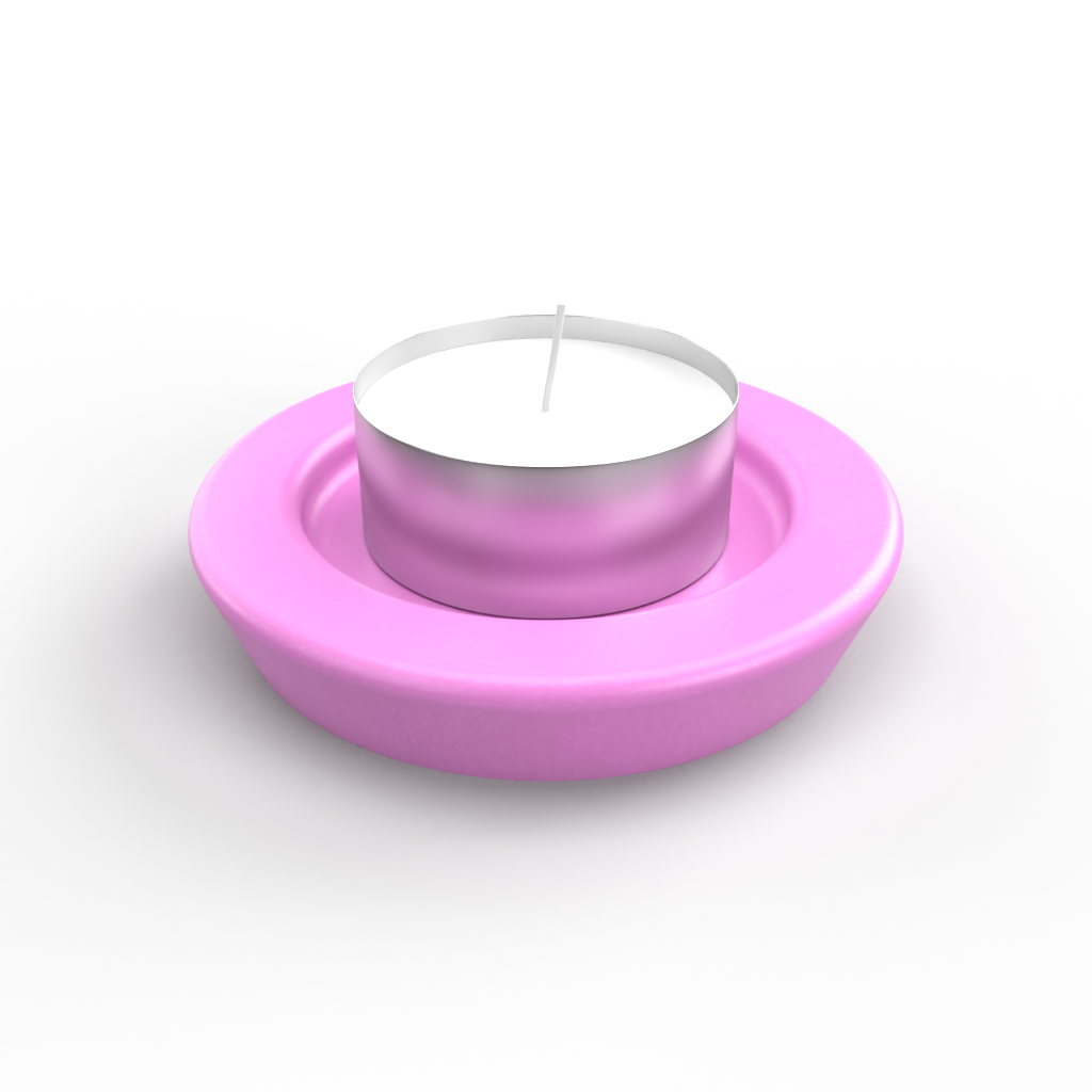 72mm Round Tray Tealight Holder Mold