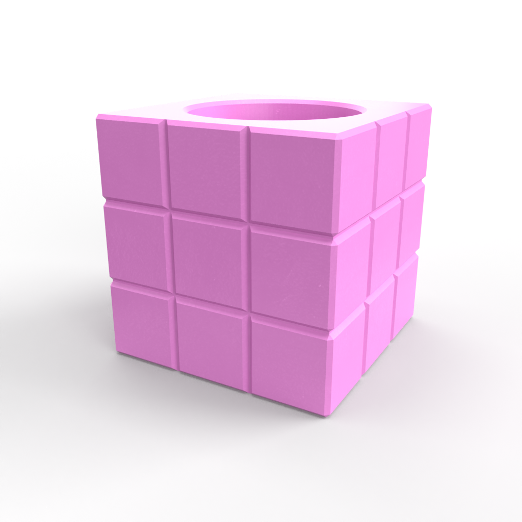 Rubiks Cube Tealight Holder Mold