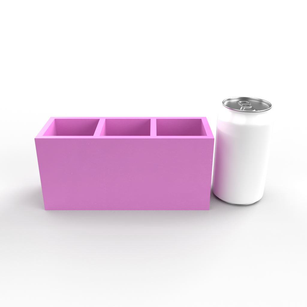 Square Design Pen Pot/ Utensil Holder Mold Set